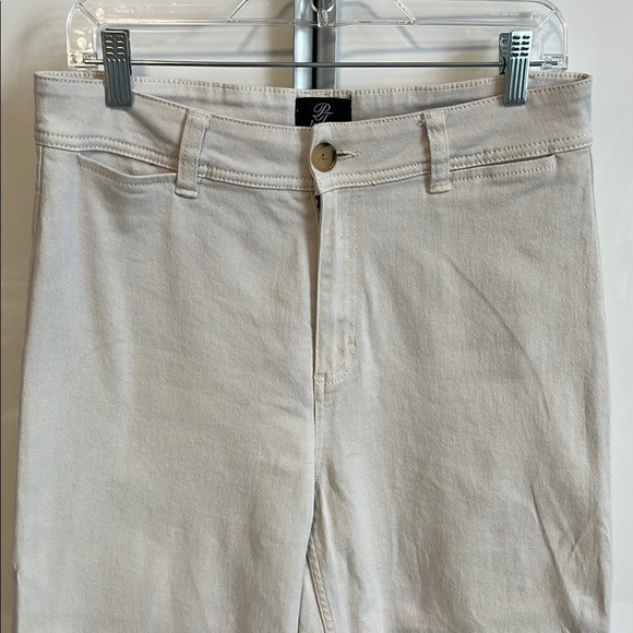 PINK TARTAN Wide Leg Ankle Cotton Pants, Size 8 - Picture 3 of 10